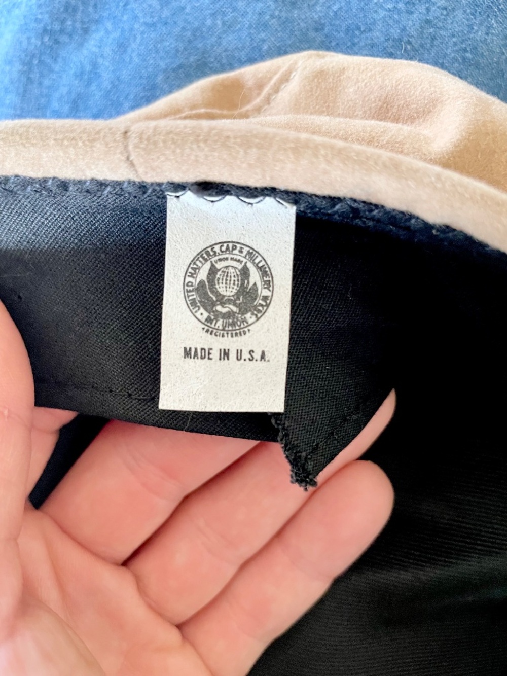 Vintage Beige Union Made Newsboy Cabbie Hat - Picture 6 of 6